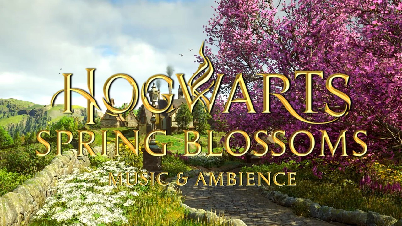 Hogwarts Legacy -  Spring Blossoms at Hogwarts - Calming & Peaceful Harry Potter Music & Ambience