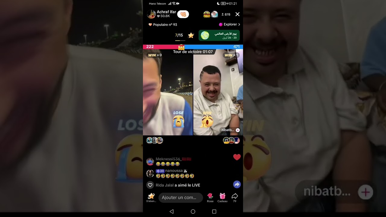 Achraf lfar vs niba tbib tiktok live 😄 😂 🎉