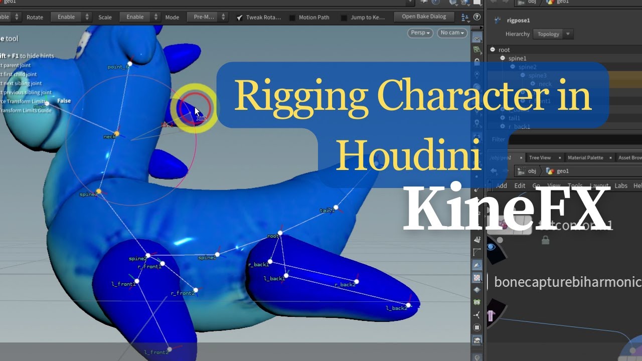 How to start rigging a character in Houdini with KineFX