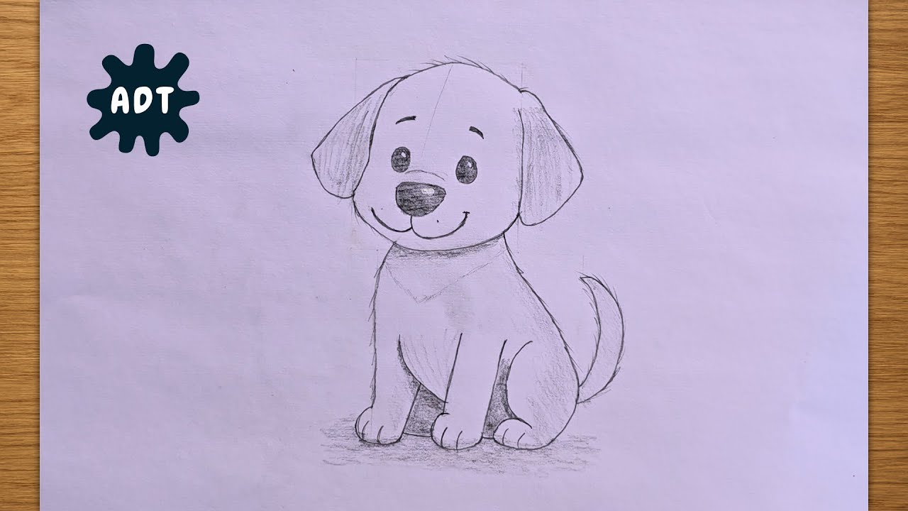 How to Draw a Cute Puppy | Easy Dog Drawing Step by Step | Pencil Sketch for Beginners