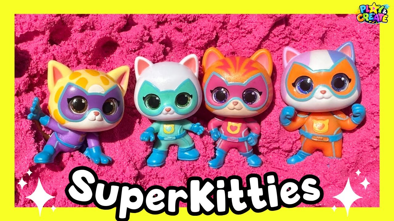 SuperKitties Toys - Juguete Spergatito - Ginny, Sparks, Buddy and Bitsy!