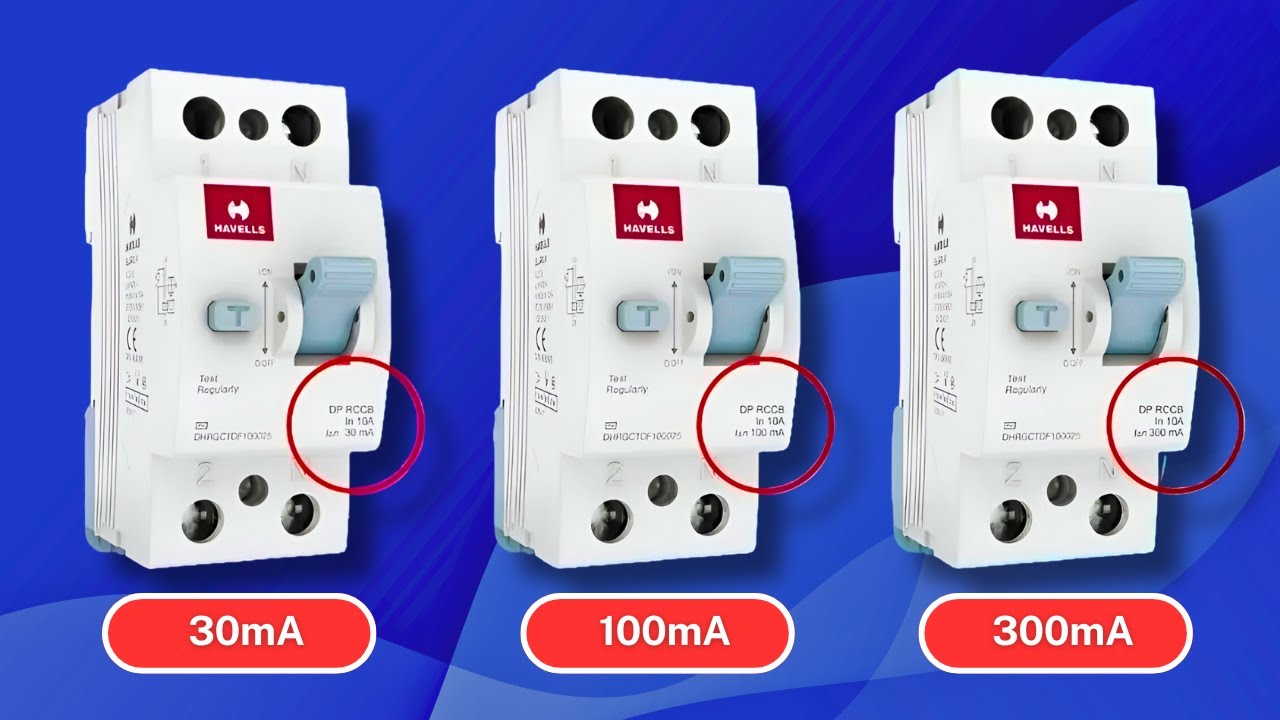 Learn How to Choose the Right RCCB sensitivity | Residual Current Circuit Breaker Selection Guide