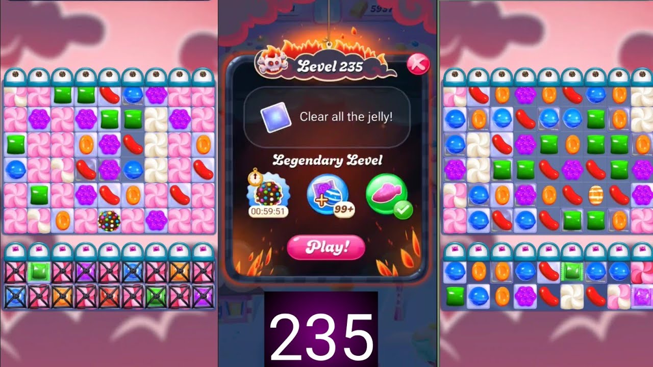 Candy crush saga level 235 । How to complete Candy crush level 235 । #candycrush #candy