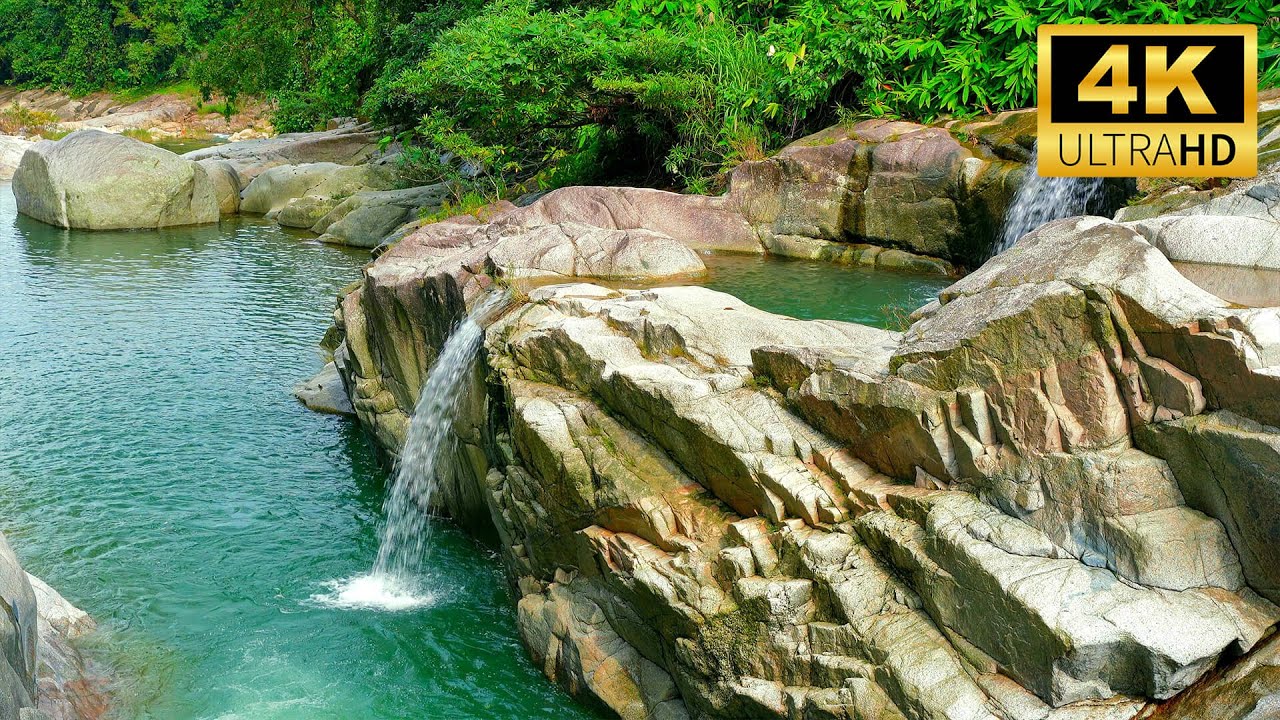 Soft Cliff Waterfall Sound – Deep Forest Ambience for Sleep & Stress Relief