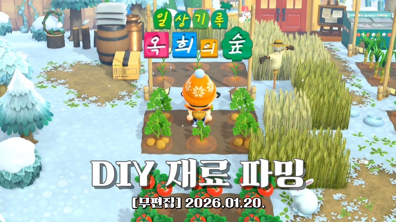 『모동숲 무편집 일상_ASMR』앞으로 DIY 많이 해야 해서 틈틈이 파밍 하기!