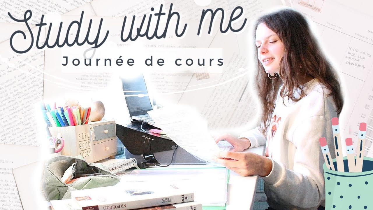 Study with me 📚 une journée de cours à la maison