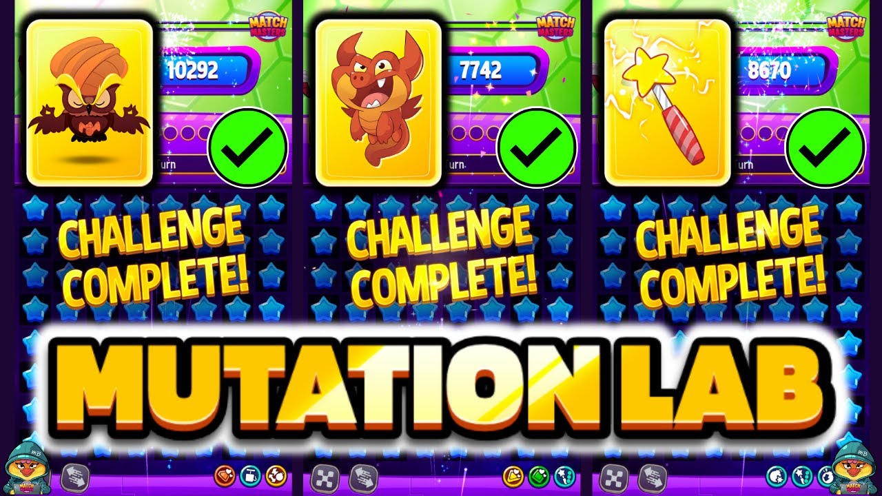 GOLD BOOSTERS WIN MUTATION LAB + SUPER SIZED | Match Masters Solo Challenge Tips & Tricks