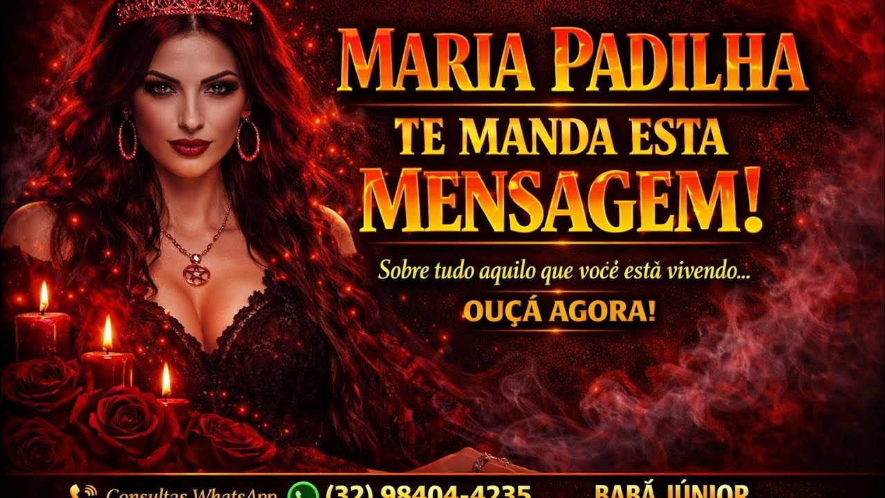 DONA MARIA PADILHA MANDOU TE DIZER ISSO. ESTÁ RELACIONADO COM TUDO AQUILO QUE VOCÊ ESTÁ VIVENCIANDO.