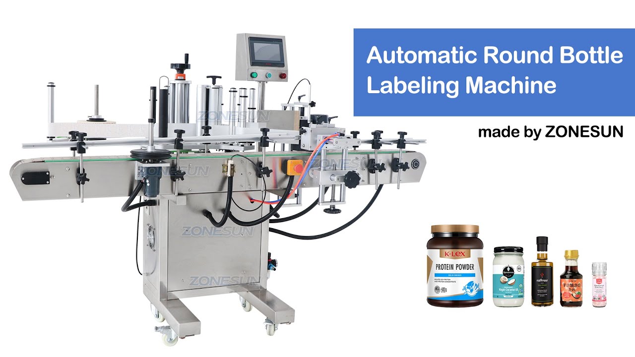 How To Use ZS-TB260S Automatic Round Bottle Labeling Machine