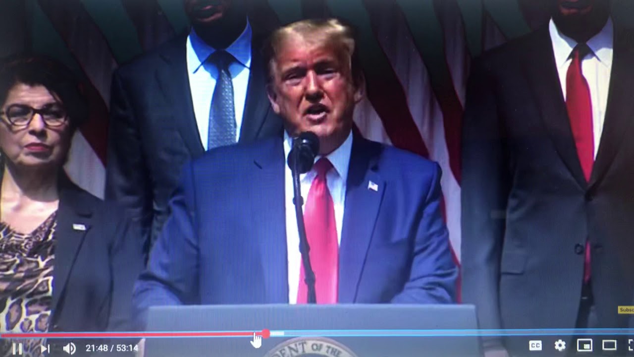 President Trump speaks about equal treatment under the law.