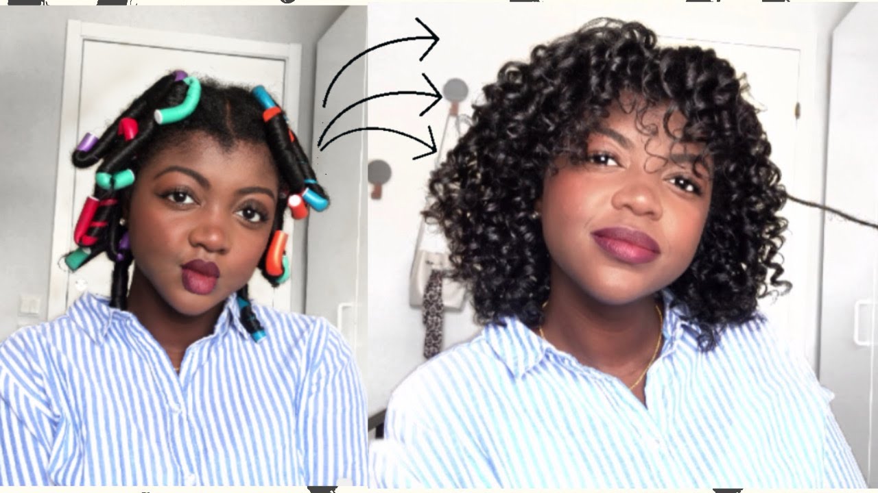 ‏أفضل طريقة تجعيد الشعر بدون حرارة شرح مفصل!! العنايه بالشعر الأفريقي 💓
