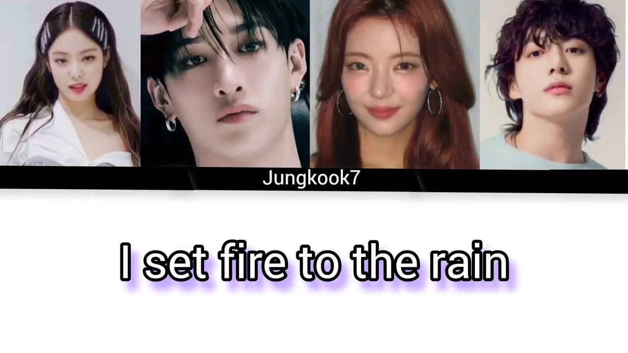 Bangchan & Lia & Jennie & Jungkook (Set Fire to the Rain) Ai cover song #ai #kpop #aicover
