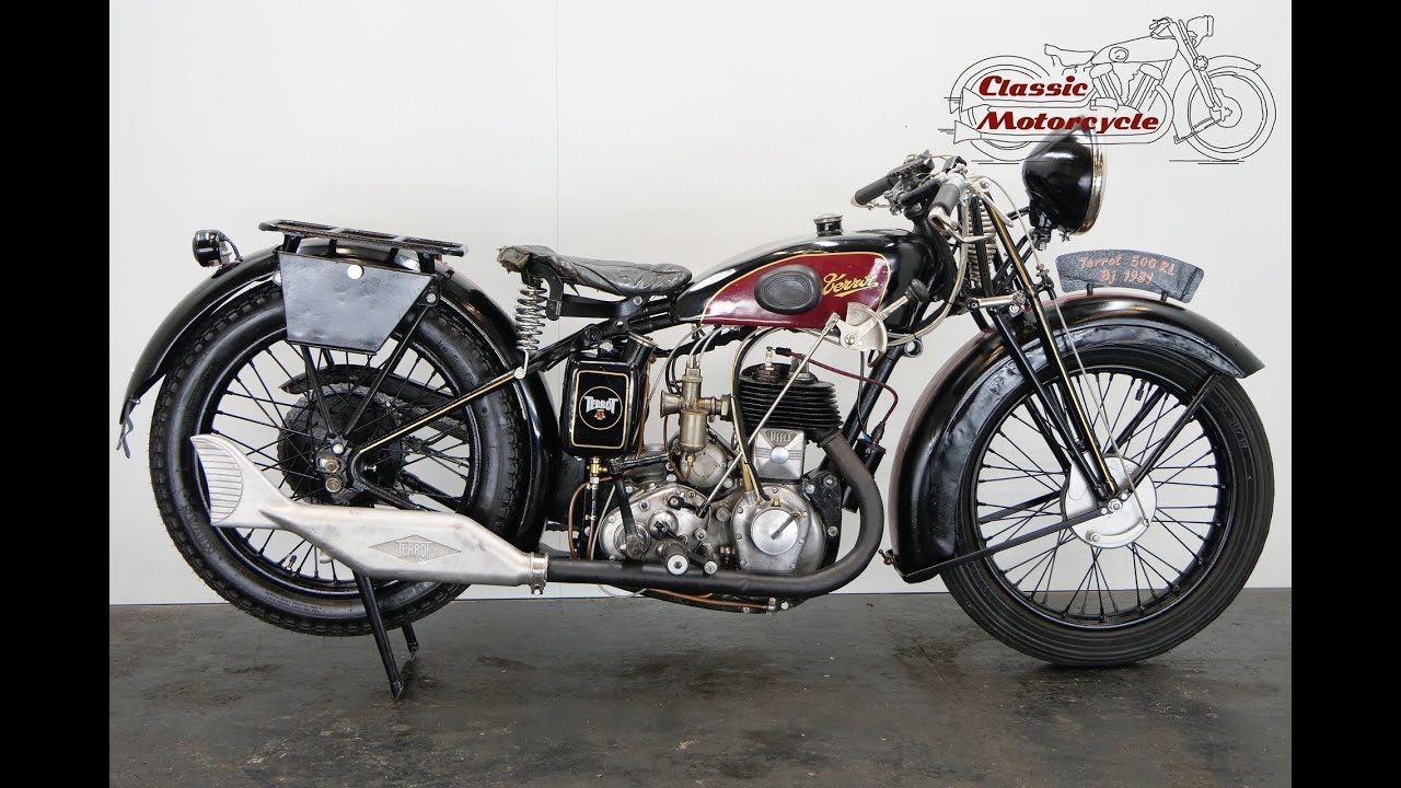 Terrot Model RL 1931 500cc 1 cyl sv - starting up