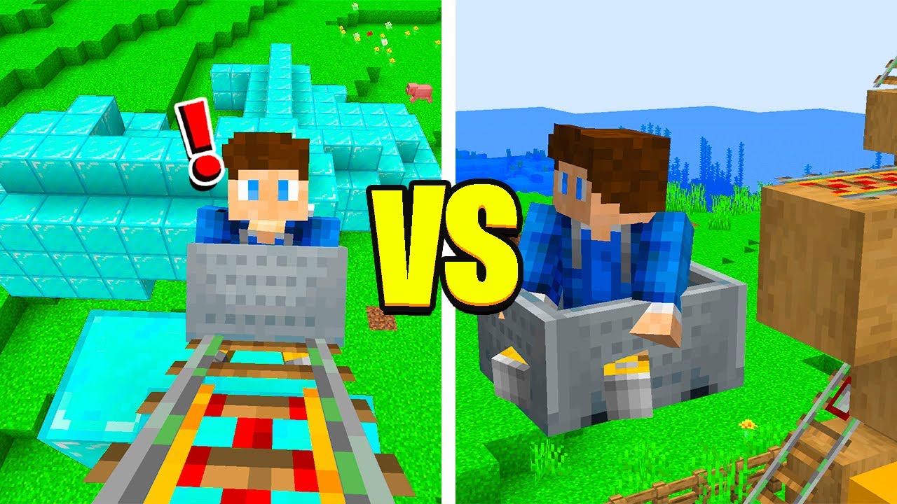 Hvem Kan Bygge Den Flotteste RUTSJEBANE I Minecraft!
