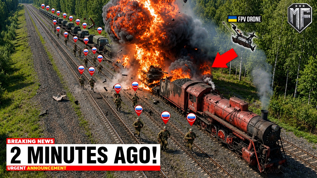 Russia&rsquo;s Military Supply Train To Crimea Spotted by Ukrainian FPV Drones - Then THIS Happened...