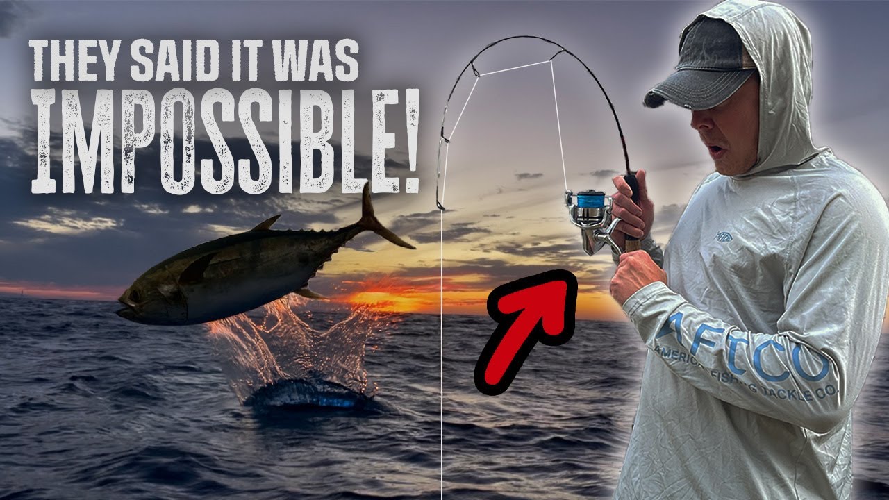 *ЭПИЧНО* Я поймал тунца на удочку Ugly Stik DOCK RUNNER! Рыбалка с каяка в открытом море, Наварра...