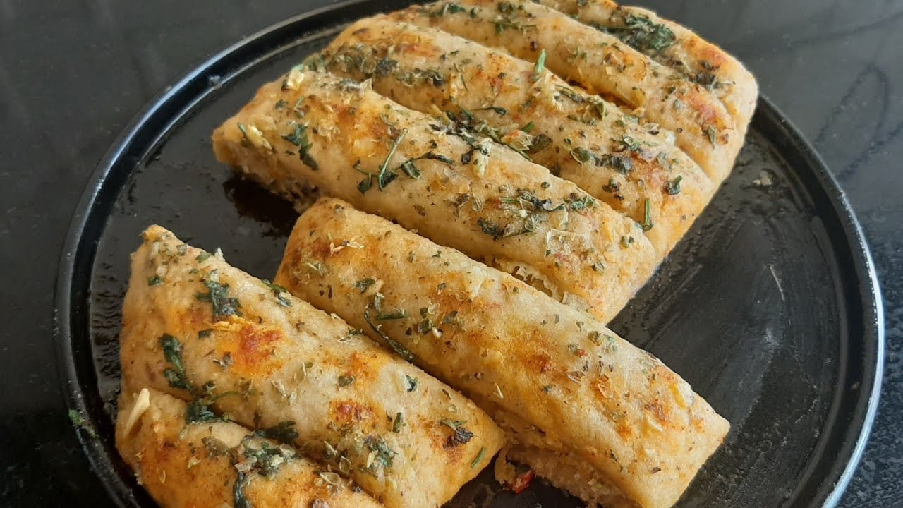 Dominos style Stuffed Cheesy Wheat Garlic Bread | Garlic Bread recipe