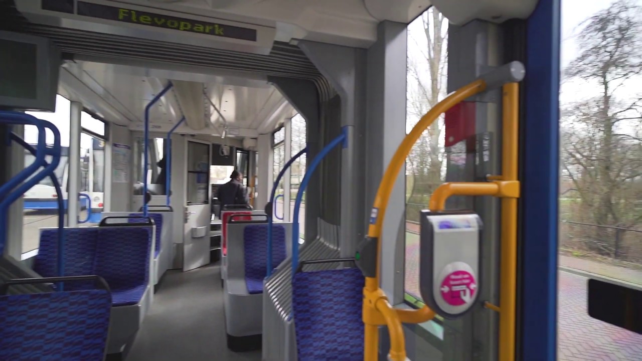 Netherlands, Amsterdam, tram 14 ride from Rembrandtplein to Flevopark