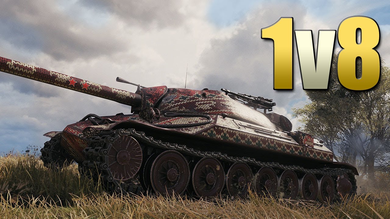 IS-7 alone versus 8 enemies - World of Tanks
