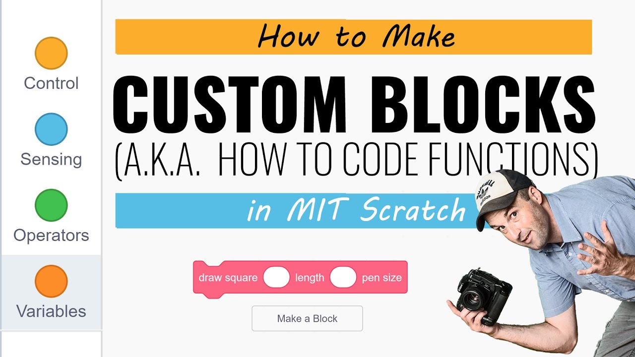 How to Create Custom Blocks (Functions) in MIT Scratch
