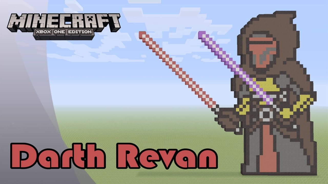 Minecraft: Pixel Art Tutorial and Showcase: Darth Revan (Star Wars)