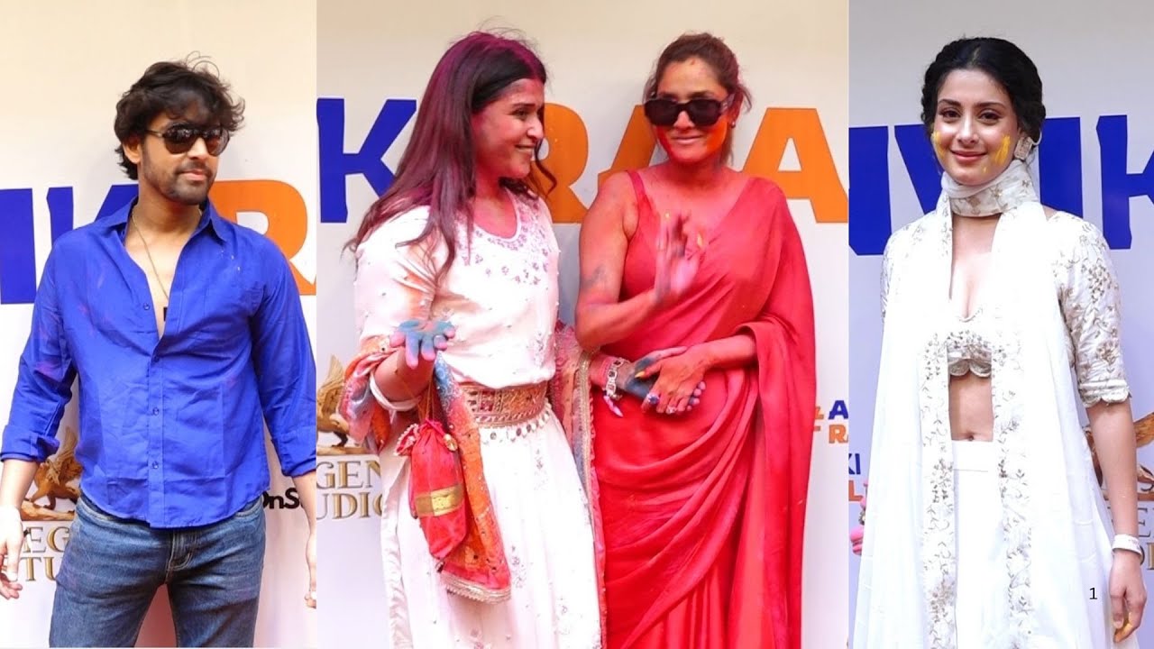 Ankita Vicky Holi Party: Mannara Chopra, Samarth Jurel celebrates Holy at Ankita Vicky Party