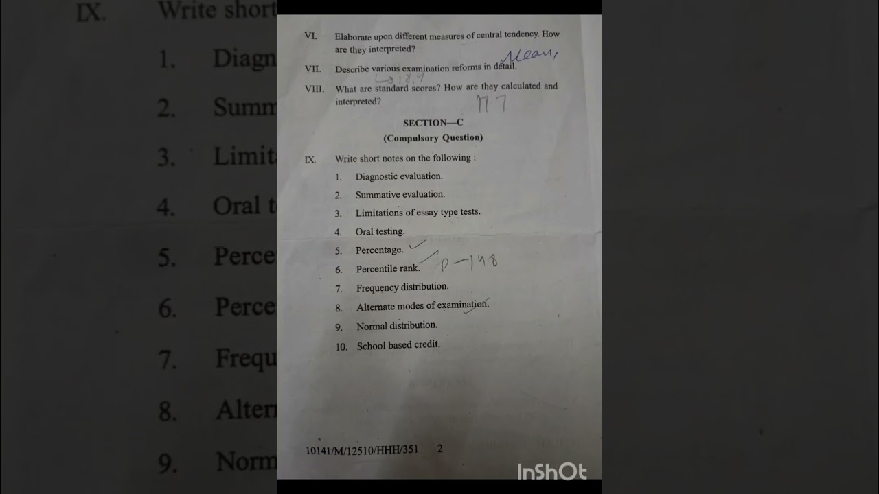 #assessmentforlearning #punjabiuniversityexam #sem2 #b.edexam