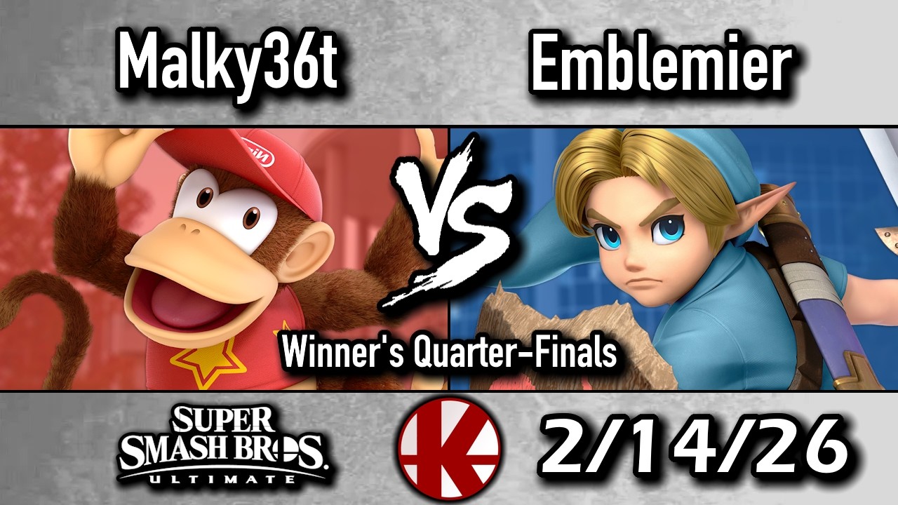 Ult - Malky36t (Yoshi/Diddy Kong) vs. Emblemier (Young Link) - Winner's Quarter-Finals