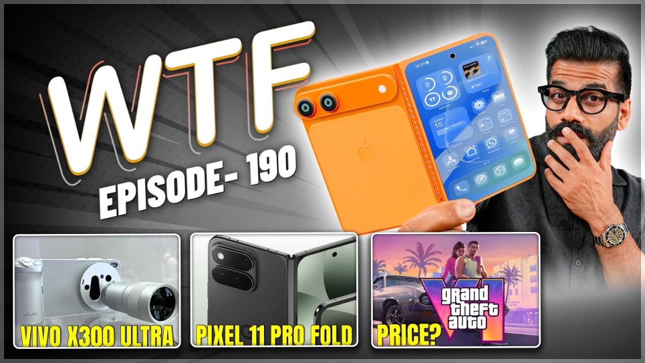 iPhone Fold | GTA 6 Price | Samsung 20000mAh | vivo X300 Ultra | Episode 190 | Technical Guruji🔥🔥🔥