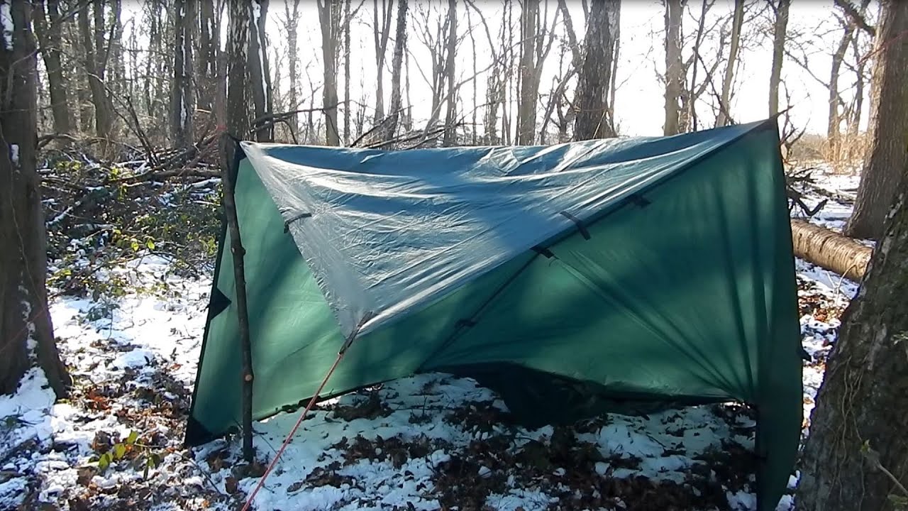 Tarps – 3x3 DD tarp Adirondack Shelter setup