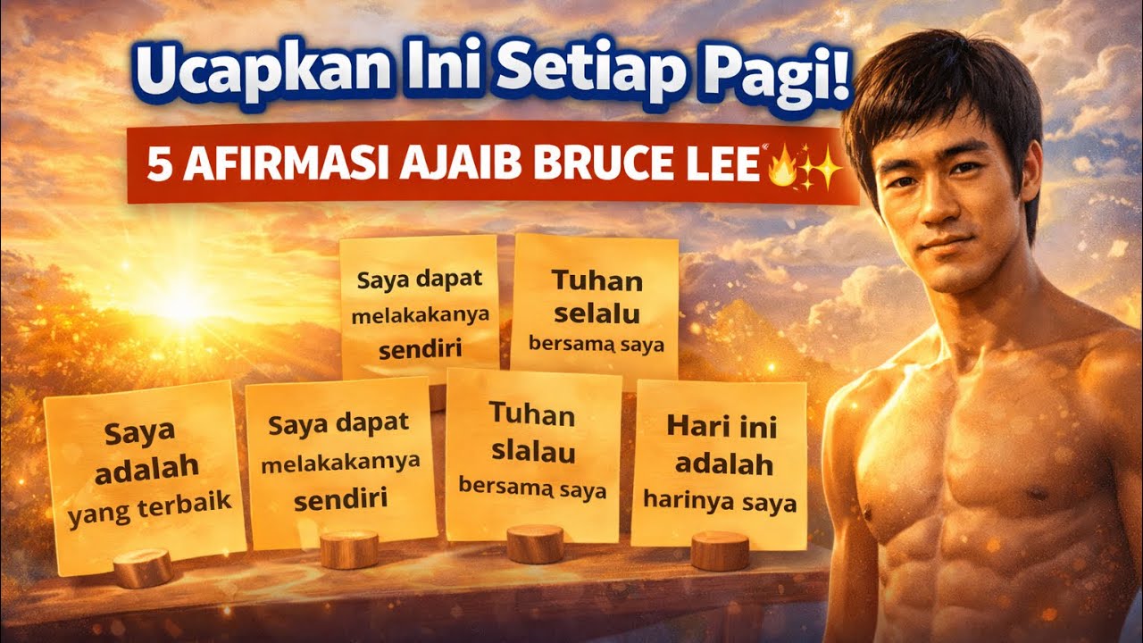 Ucapkan Ini Setiap Pagi! 5 Afirmasi Bruce Lee yang Mengubah Mental Jadi JUARA 🔥