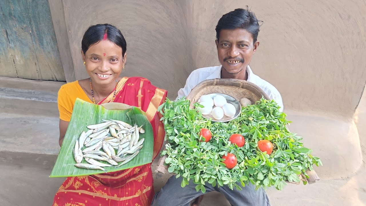 টাটকা মেথি শাক দিয়ে মৌরলা মাছের চচ্চড়ি || ডিমের কারী|| মেথি শাক ভাজা||