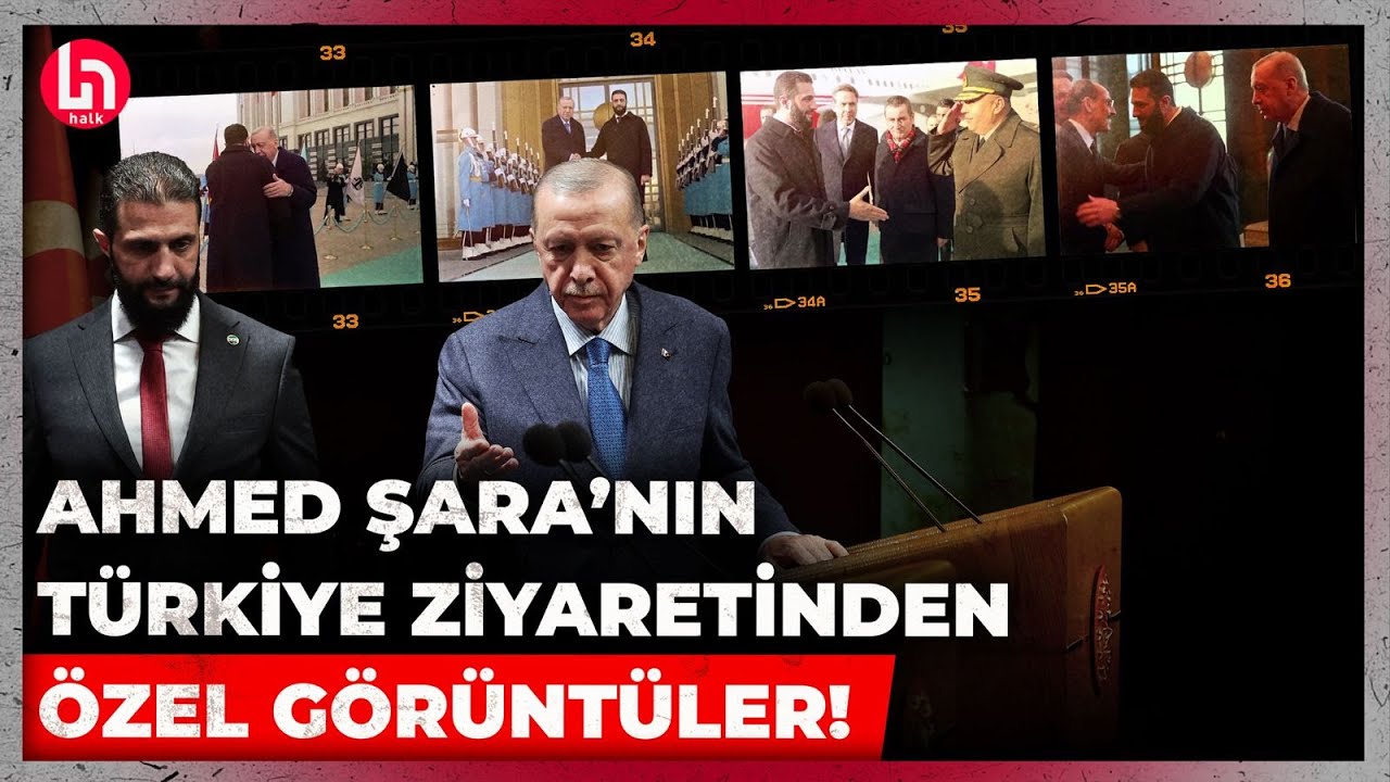 Erdoğan'ın uçağıyla Türkiye'ye gelmişti! Ahmed Şara'nın ziyaretinden özel görüntüler!