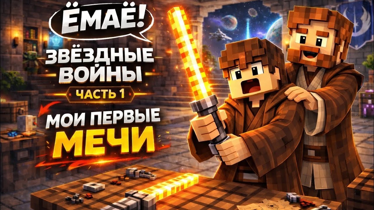 Звёздные войны в майнкрафт | часть 1 | начала джидая.