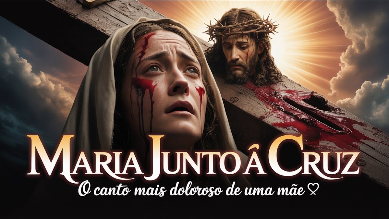✝️ O Poder da Cruz: Jesus Crucificado e Maria aos Seus Pés no Mistério da Redenção 🙏❤️