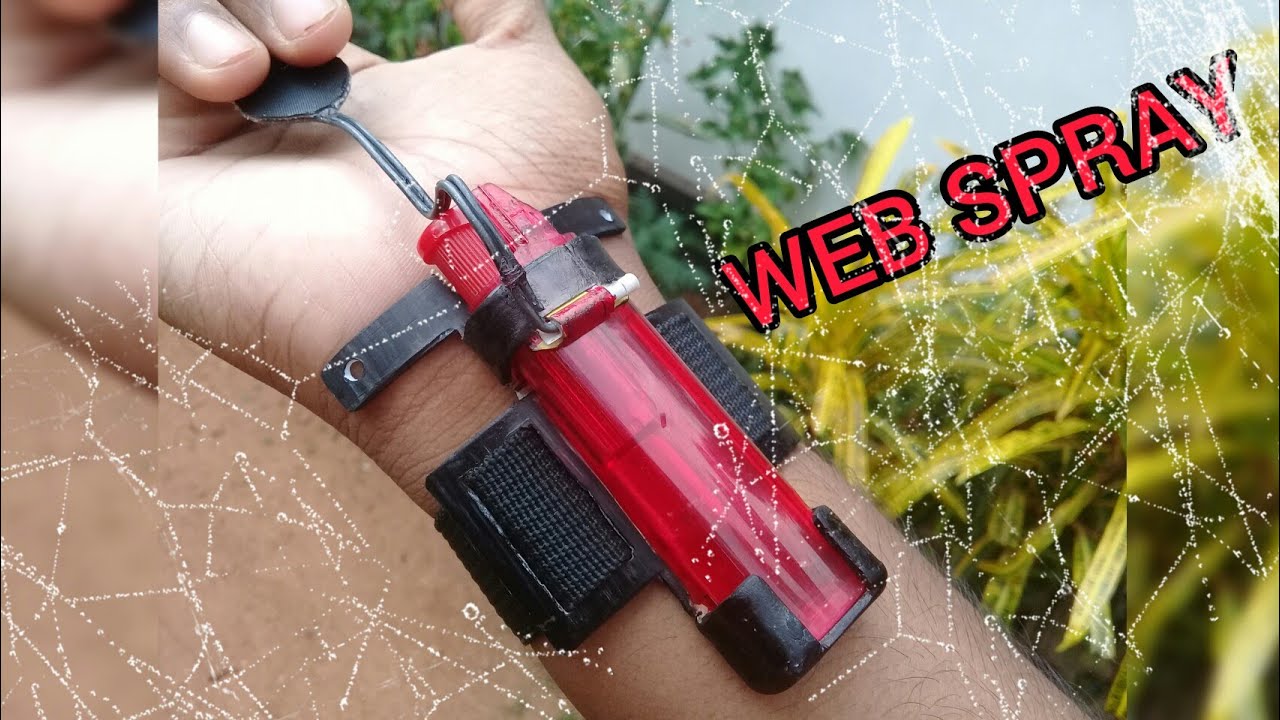 🕸Web fluid sprayer🕷|Spider man lighter web shooter make  at home|1more tech 1mt.
