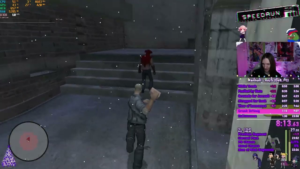Speedrun Manhunt Any% OoB PC 23:25.84 Самый запретный спидран в мире