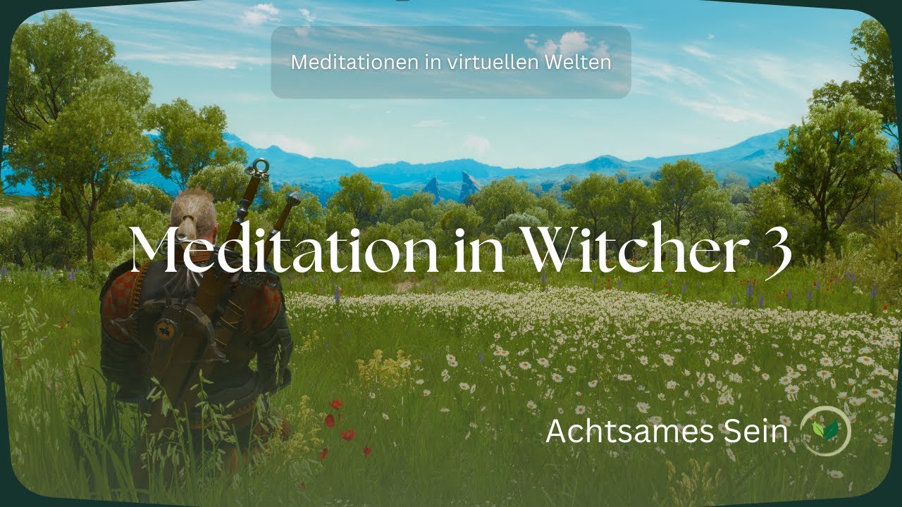 Meditation auf einer Blumenwiese im Wald (The Witcher 3)