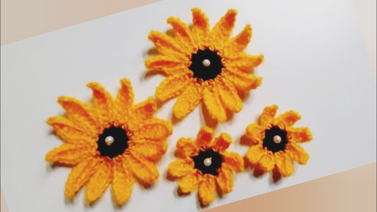 HOW TO MAKE A CROCHET SUN FLOWER 🌻