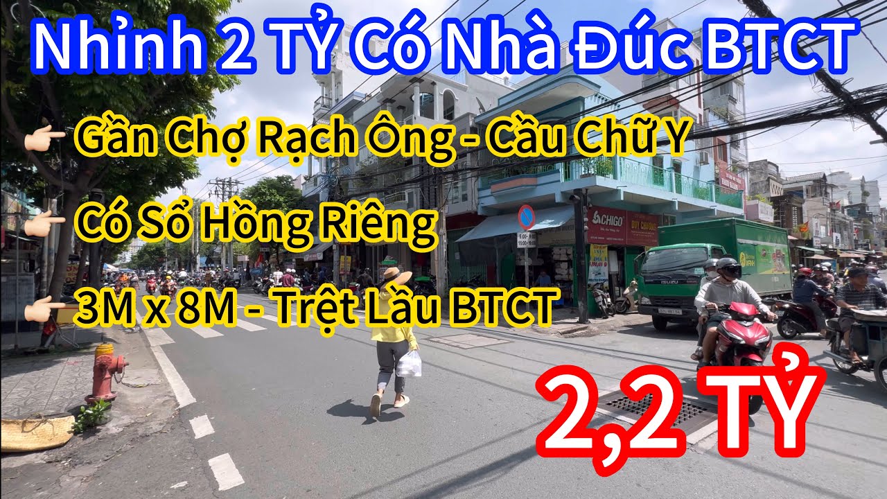 QUẬN 8 - NHỈNH 2 TỶ CÓ NGAY NHÀ TRỆT LẦU ĐÚC BTCT -GẦN CHỢ RẠCH ÔNG CẦU CHỮ Y #0374997997 #aunhapho 