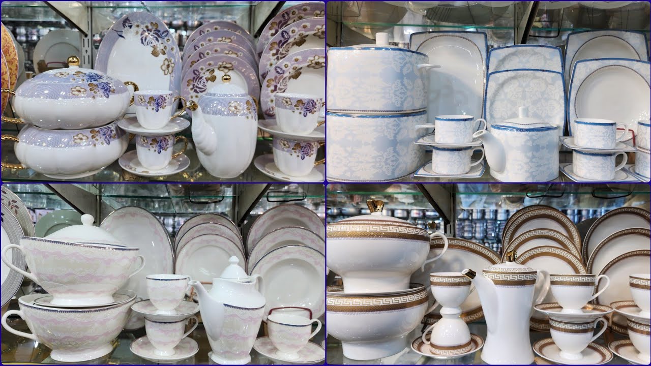 Imported Bone China,Glassware,Marble Dinner Set Wholesale Market Gujranwala/Royal Luxury Dinner Set