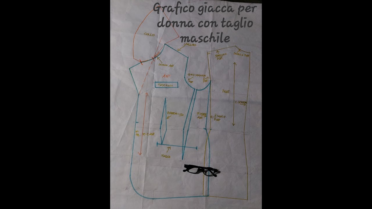grafico giacca da donna taglio maschile