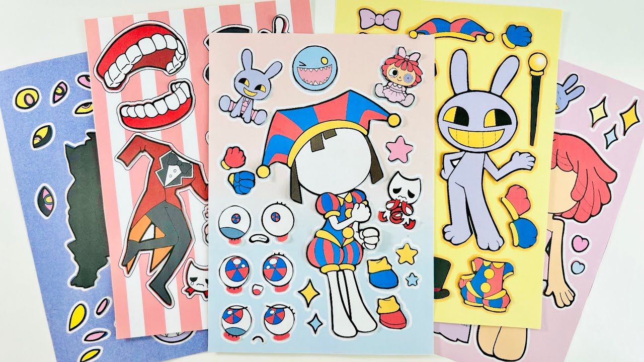 [ToyASMR] 🎪 Decorate with Sticker Book 🎭 The Amazing DIGITAL CIRCUS ✨ 어메이징 디지털 서커스
