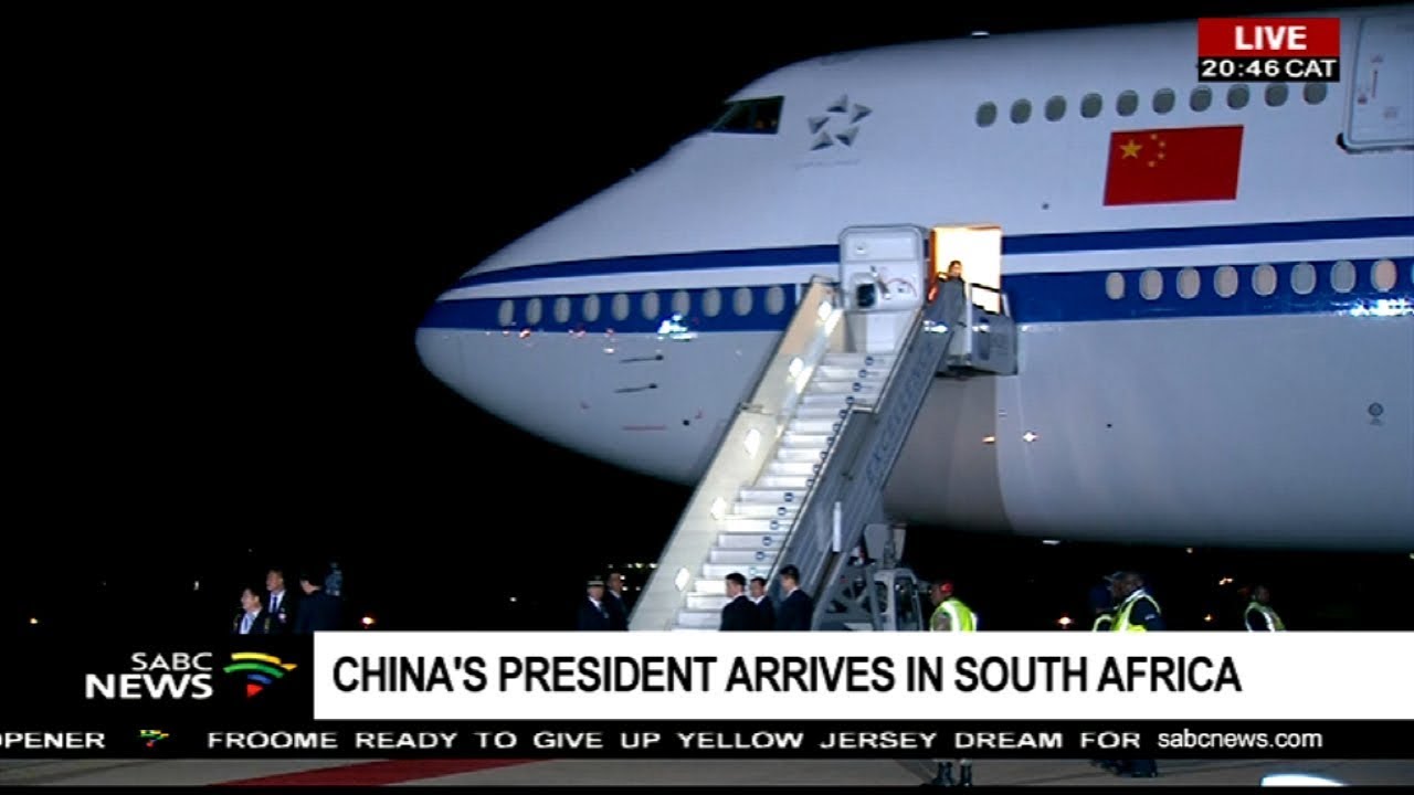 Xi Jinping's arrival to SA