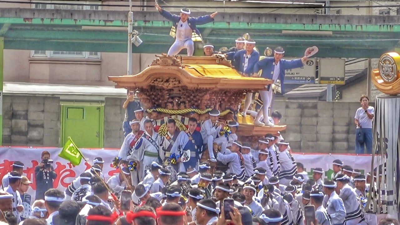 2025.9.13 岸和田市 春木地区 だんじり パレード やりまわし(ラパーク·旧26号線)