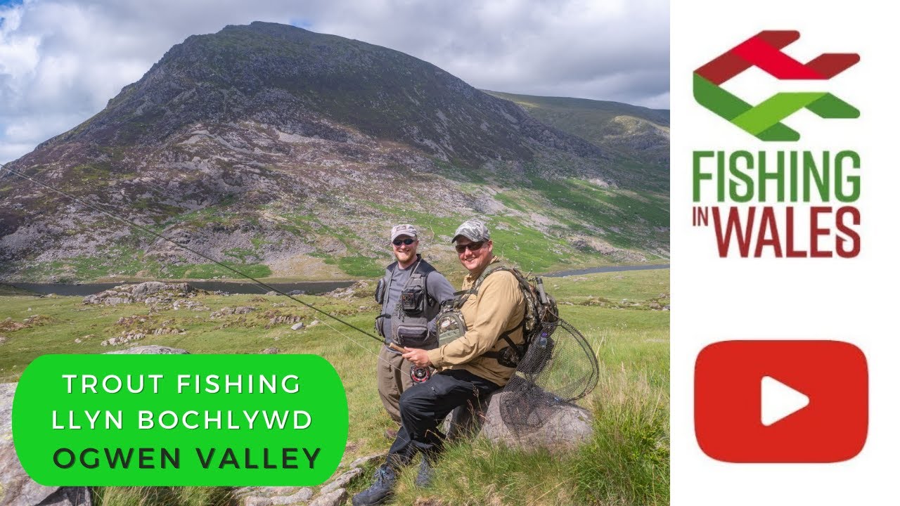 Remote mountain lake trout fly fishing on Llyn Bochlwyd - Eryri / Snowdonia National Park