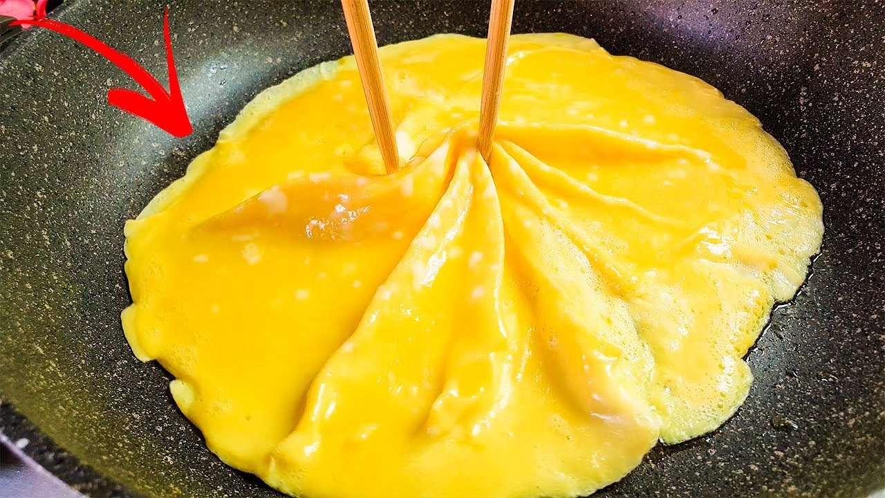 Знаменитый омлет торнадо с рисом и овощами, который легко и быстро приготовить # 117