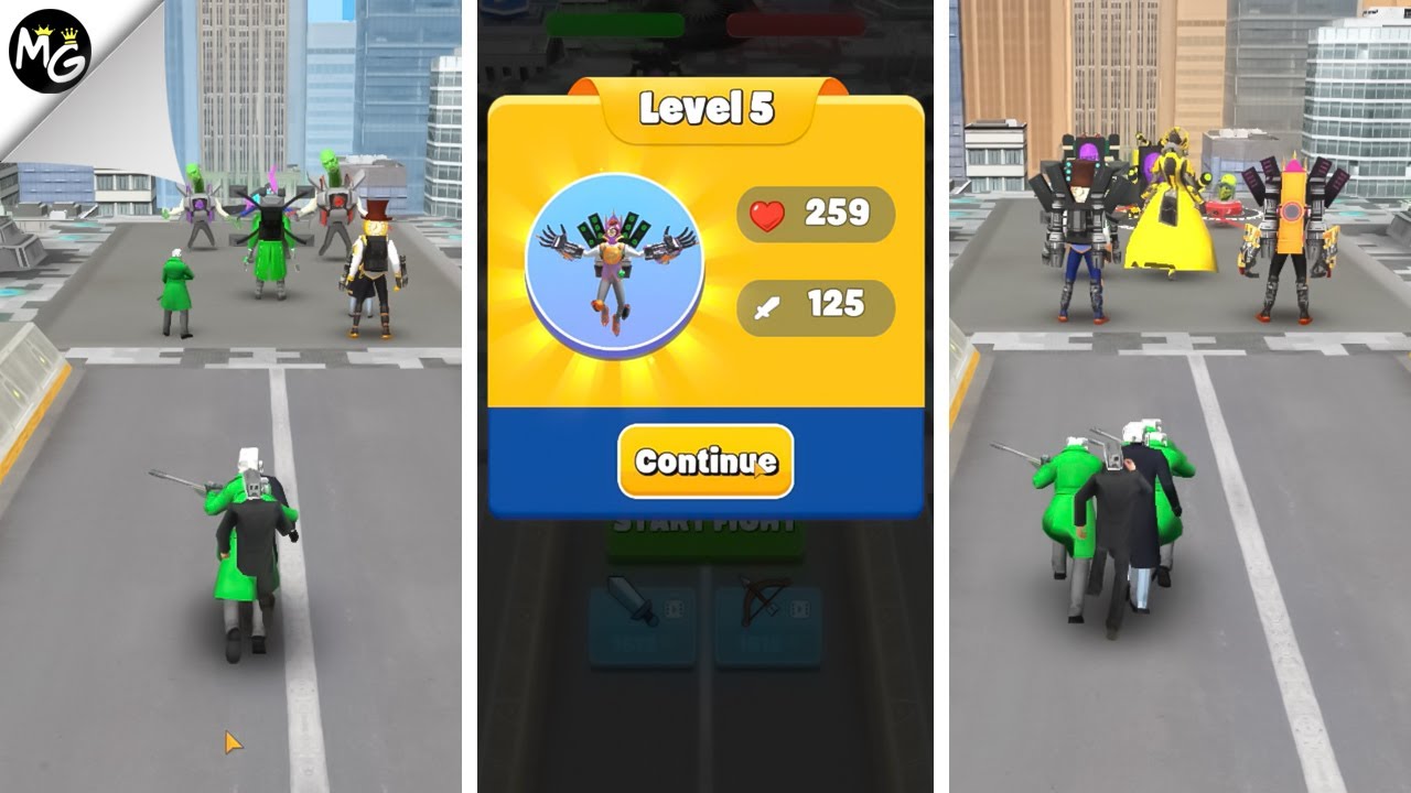Menyatukan Kameramen Menjadi Titan Clock Man Untuk Melawan Monster | Game Master Zombie Battle
