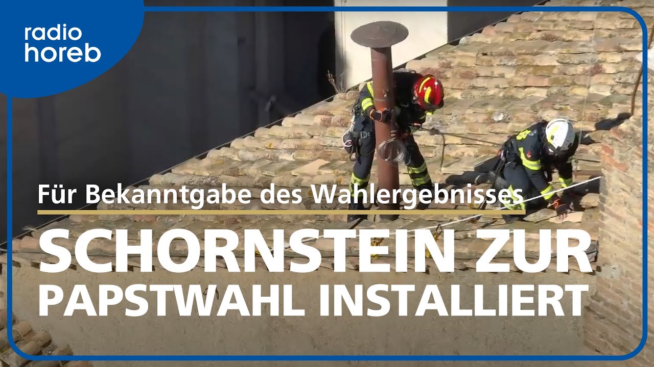 So wird der Schornsteins zur Papstwahl installiert | Offizielle Aufnahmen von Vatican Media