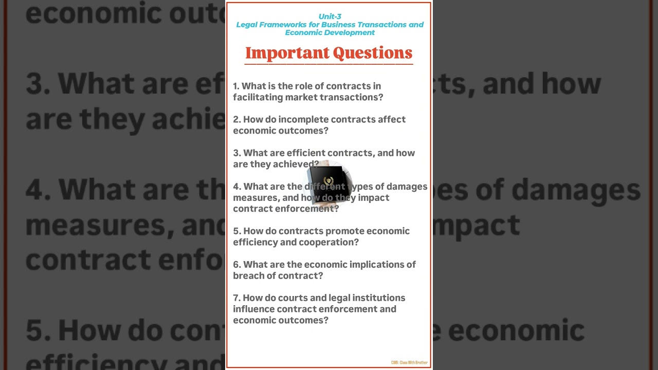 Unit 3 | Law and Development | Contract Law #delhiuniversity #exampreparation #classwithbrother